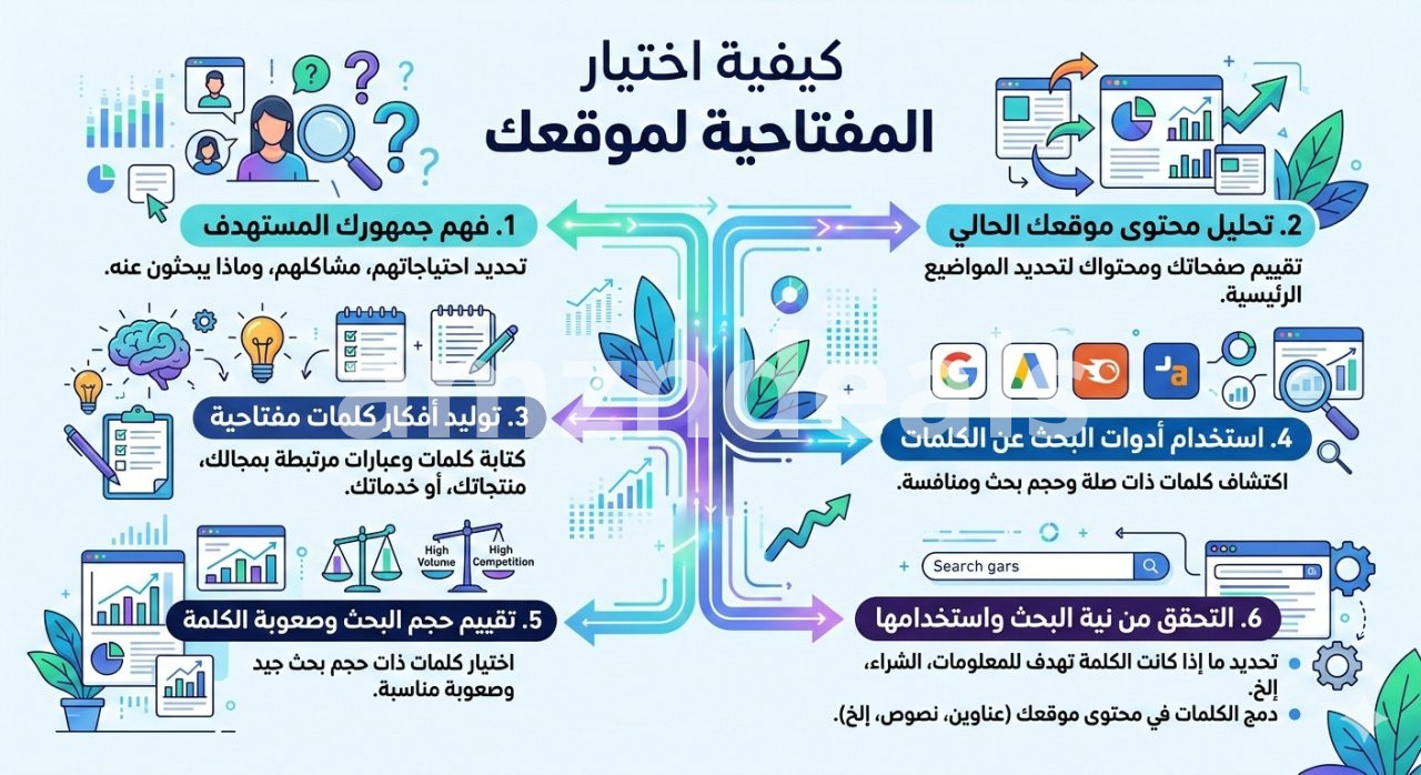 كيفية اختيار الكلمات المفتاحية لموقعك دليلك الشامل