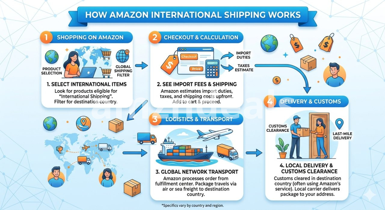 How does Amazon international shipping work